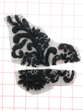 Applique - Beaded and Sequined Lace Motifs Misc Black A, B, C, D Close-Out